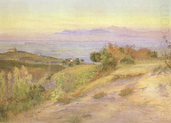 Mattew Ridley Corbet,ARA Volterra,looking towards the Pisan Hills (mk46) china oil painting image